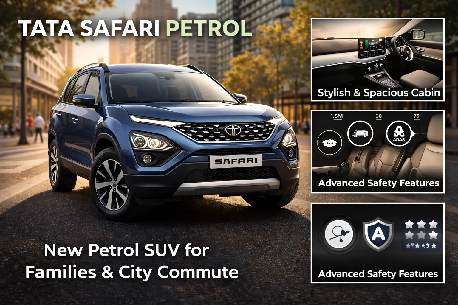 Tata Safari Petrol 2026: नया पेट्रोल SUV कितना दमदार है? कीमत, फीचर्स और पूरी जानकारी