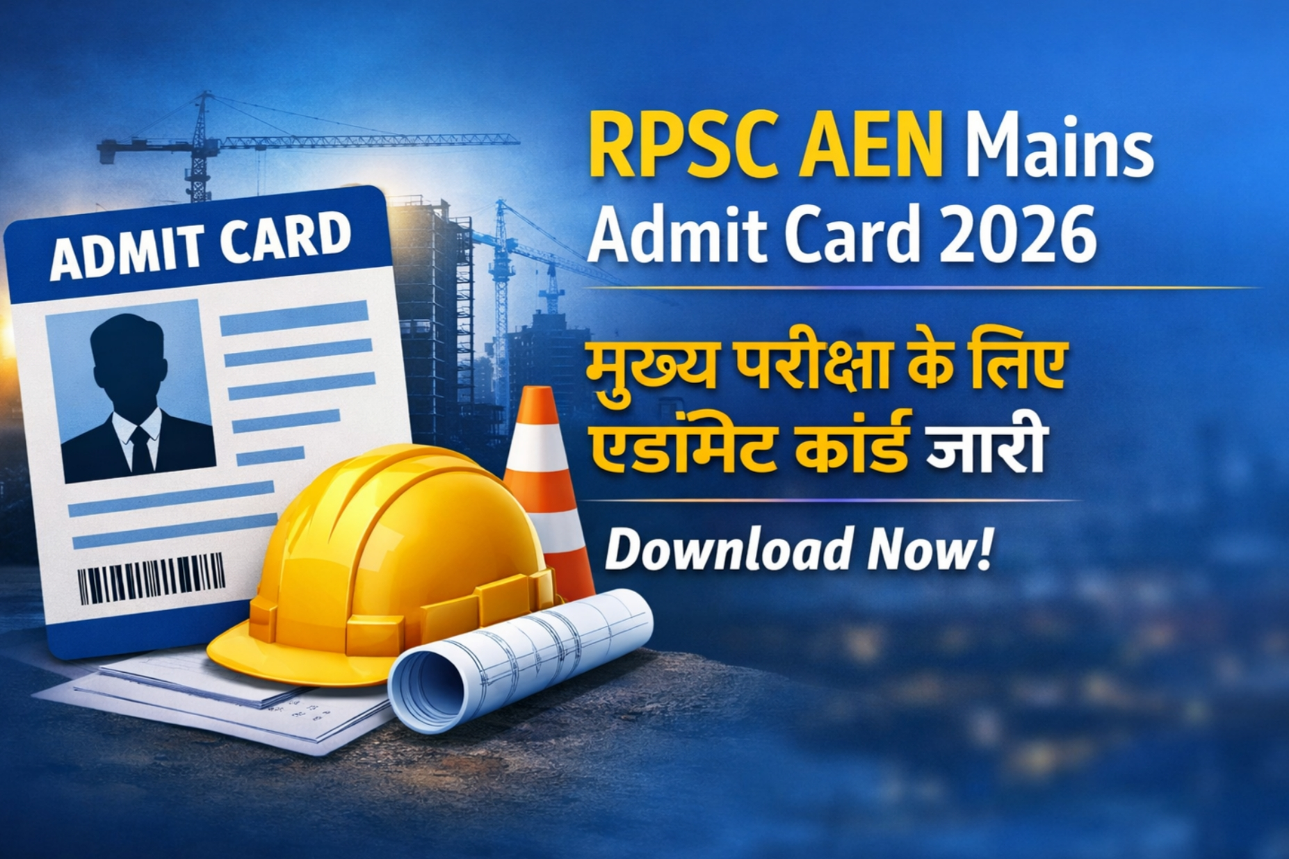 RPSC AEN Mains Admit Card 2026: सहायक अभियंता मुख्य परीक्षा का एडमिट कार्ड जारी, ऐसे करें डाउनलोड