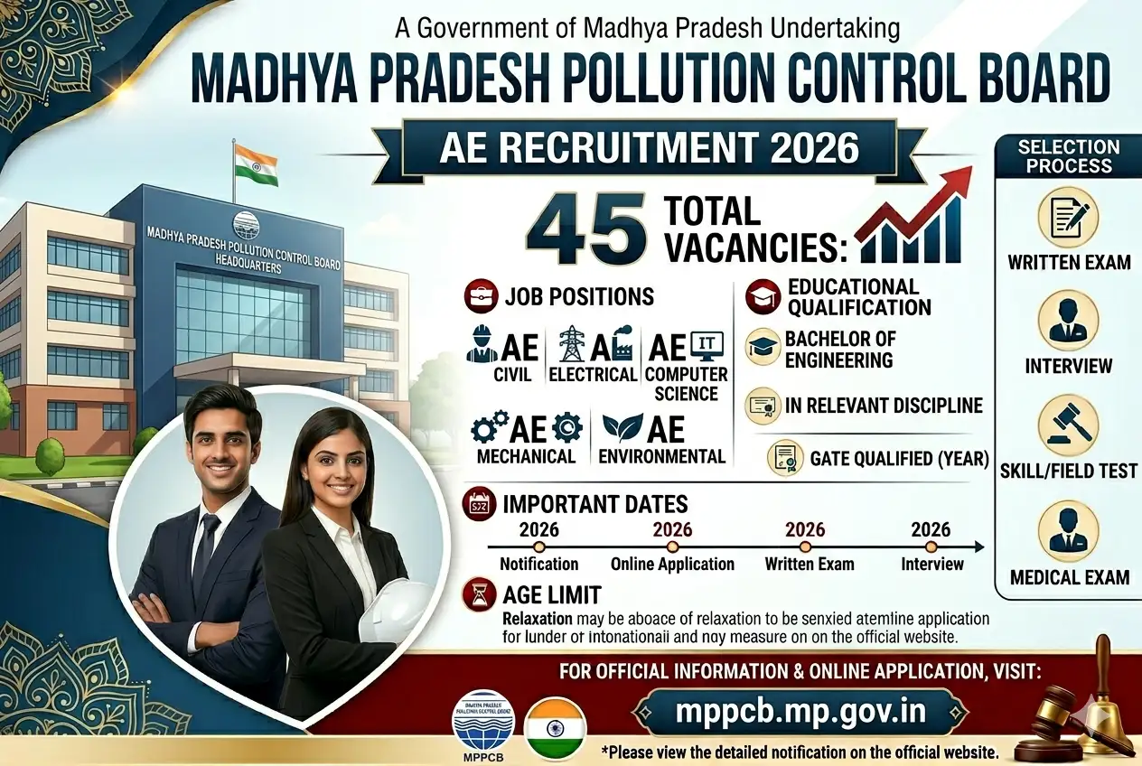 MPPCB AE Recruitment 2026: Assistant Engineer के लिए आवेदन शुरू, मौका बड़ा लेकिन तैयारी जरूरी