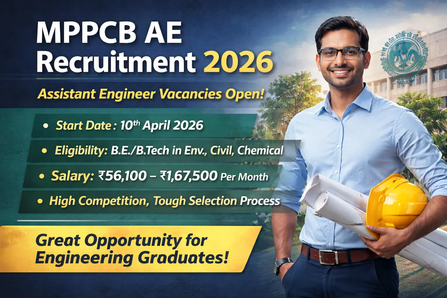 MPPCB AE Recruitment 2026: Assistant Engineer के लिए आवेदन शुरू, मौका बड़ा लेकिन तैयारी जरूरी